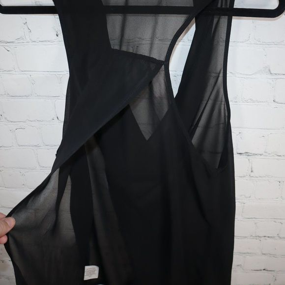 Decree Black Sheer Sleeveless Top Women's Size XL - Picture 5 of 7